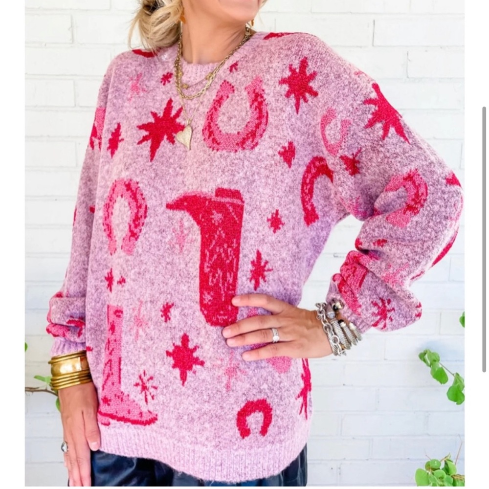 Cowboy/Rodeo horseshoe Entro sweater
